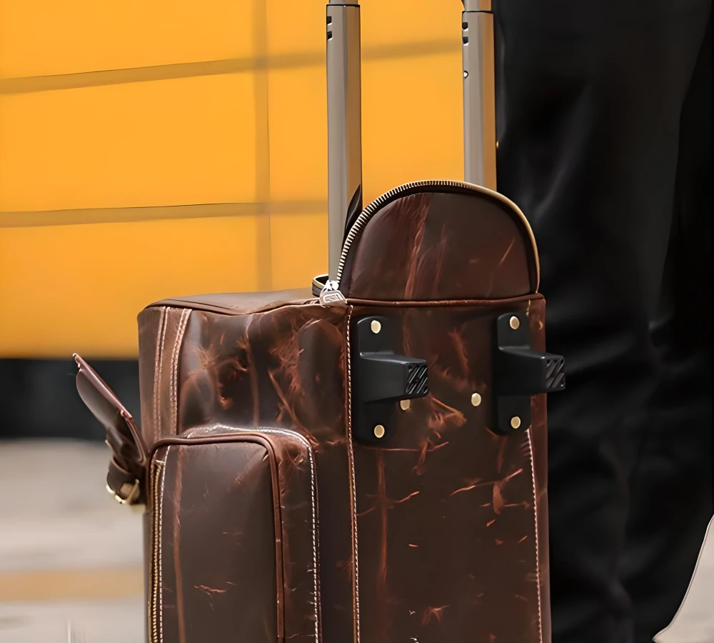 leather carry on with wheels