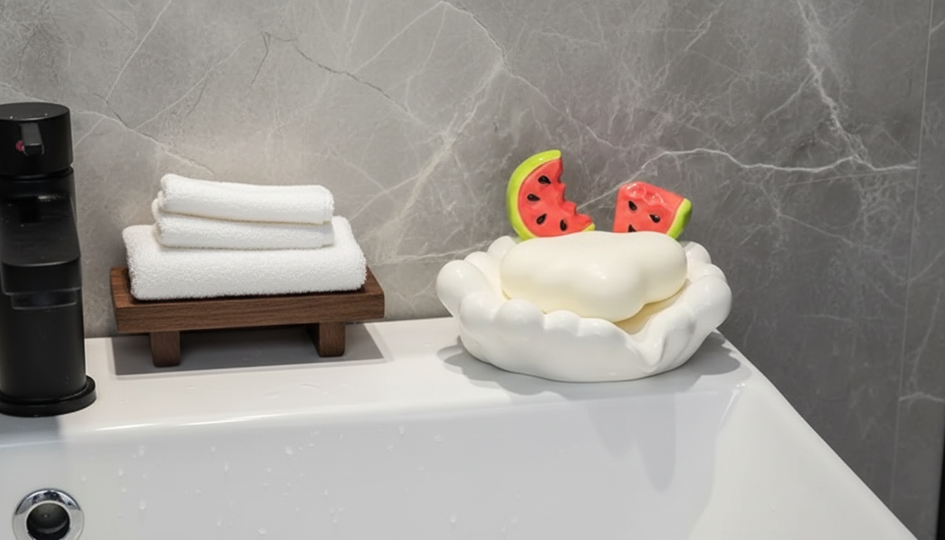 Creative Ceramic Soap Dish: Drainage, Style, Easy Cleaning