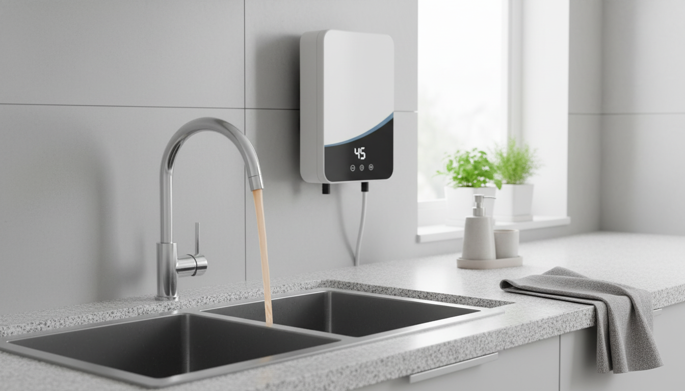 5500W Tankless Electric Water Heater for Fast Sink Hot Water
