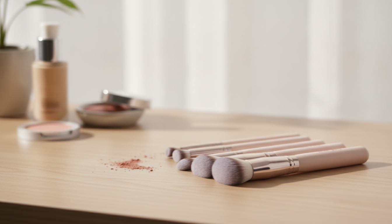 6-Piece Face Brush Set: Foundation, Concealer & Blush