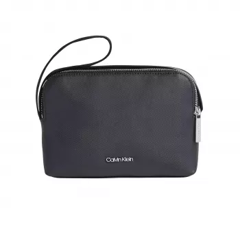 Calvin Klein Men’s Zip Bag: Secure Black Daily Carry